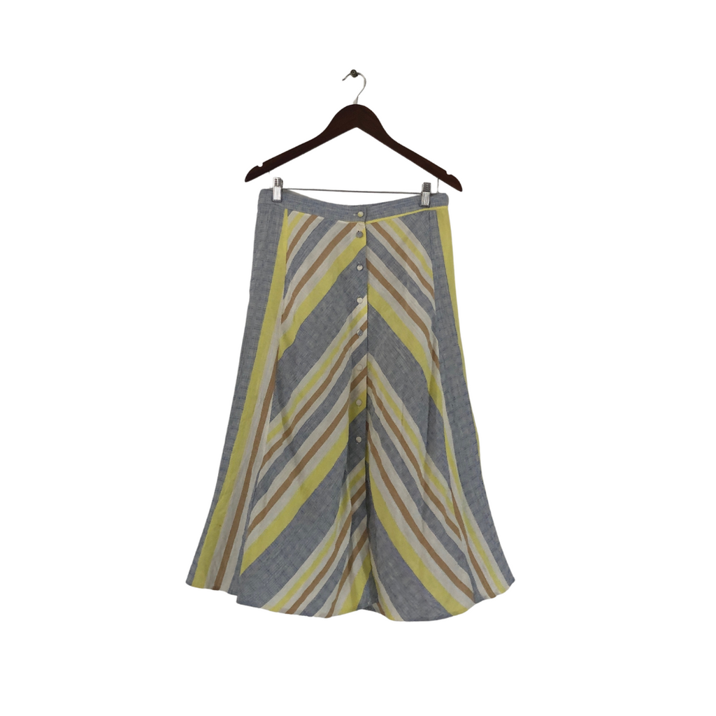 Mango Multi Striped Midi Skirt | Pre Loved |