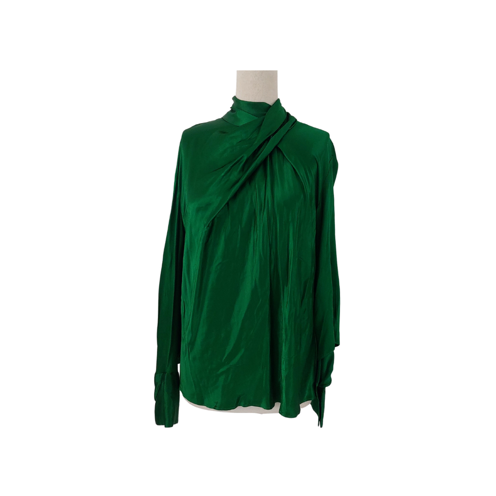 ZARA Emerald Green High-neck Top | Gently Used |