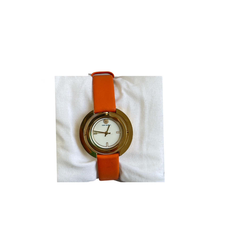 Tory Burch Orange 'TBW5305' Leather Strap Watch | Brand New |