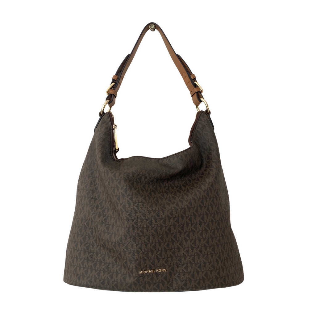 Michael Kors Monogram Logo Hobo Shoulder Bag | Pre Loved |