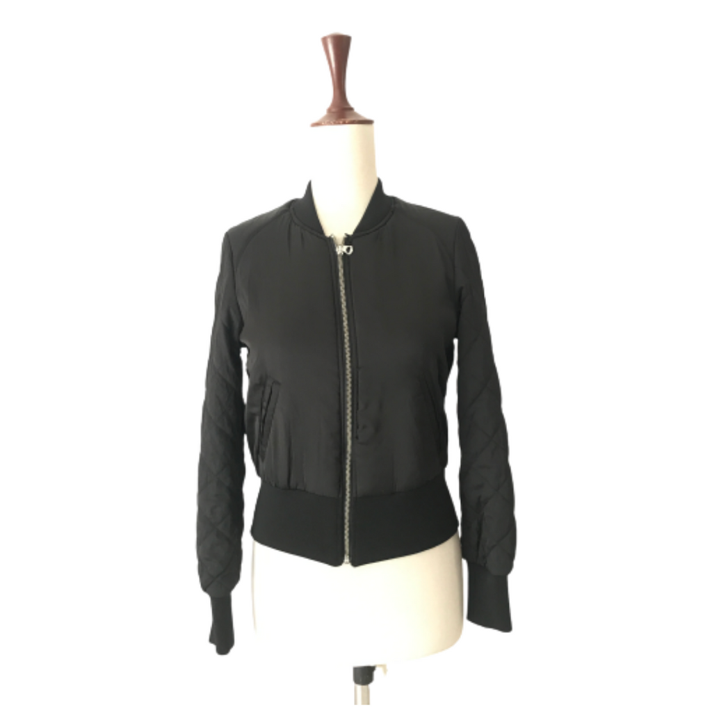 H&M Black Bomber Jacket | Pre Loved |