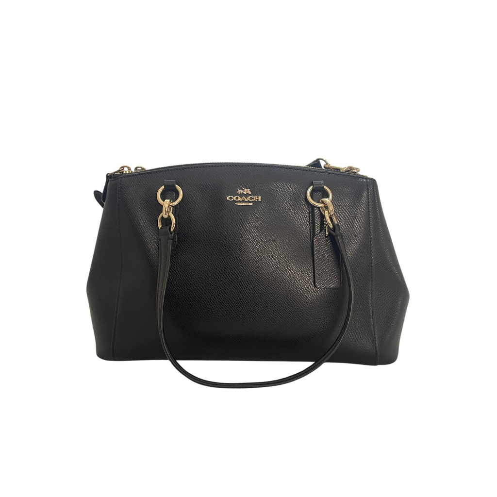 Coach Black Pebbled Leather Satchel | Gently Used |