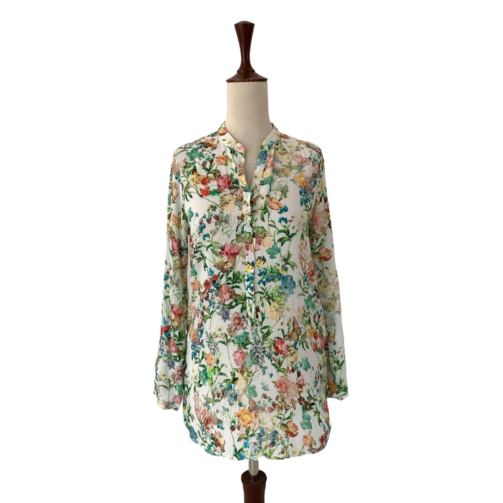 ZARA Printed Floral Long Shirt | Gently Used |