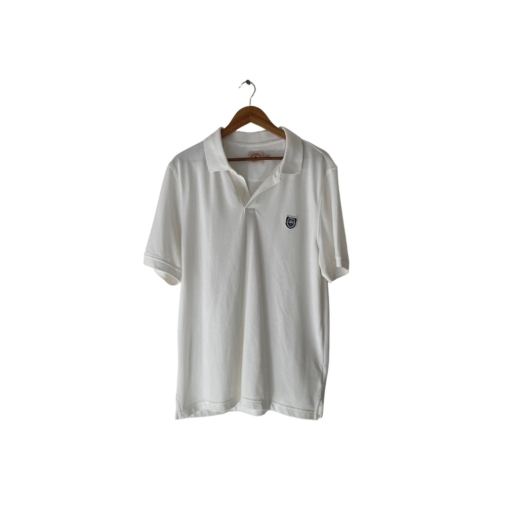 Brooks Brothers White Men's Polo Shirt | Pre Loved |