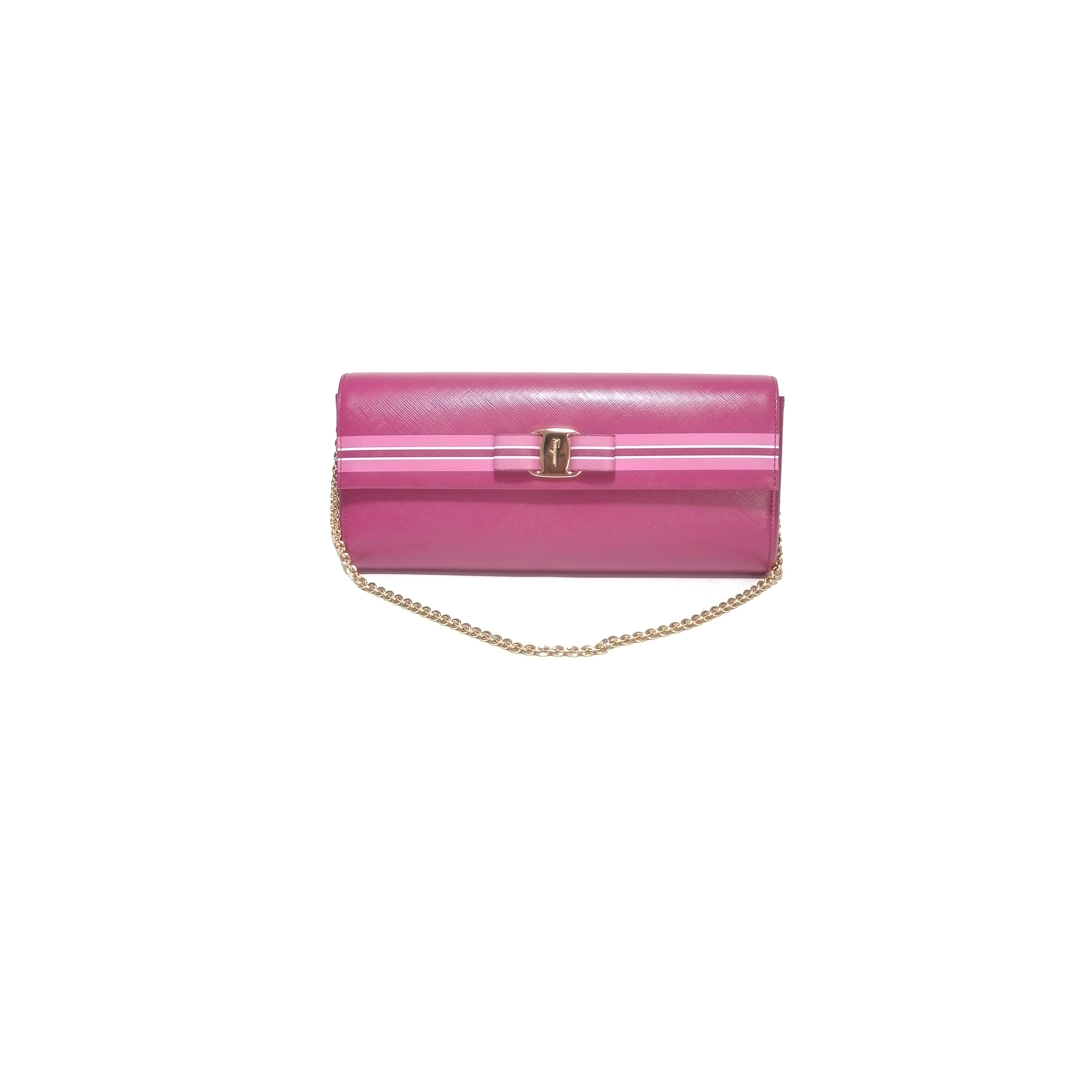 Salvatore Ferragamo Pink Leather Stripes Mini Bag Gently Used Secret Stash