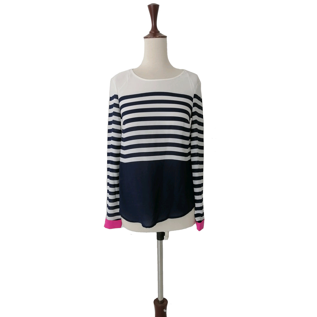 Oasis Blue & White Striped Top