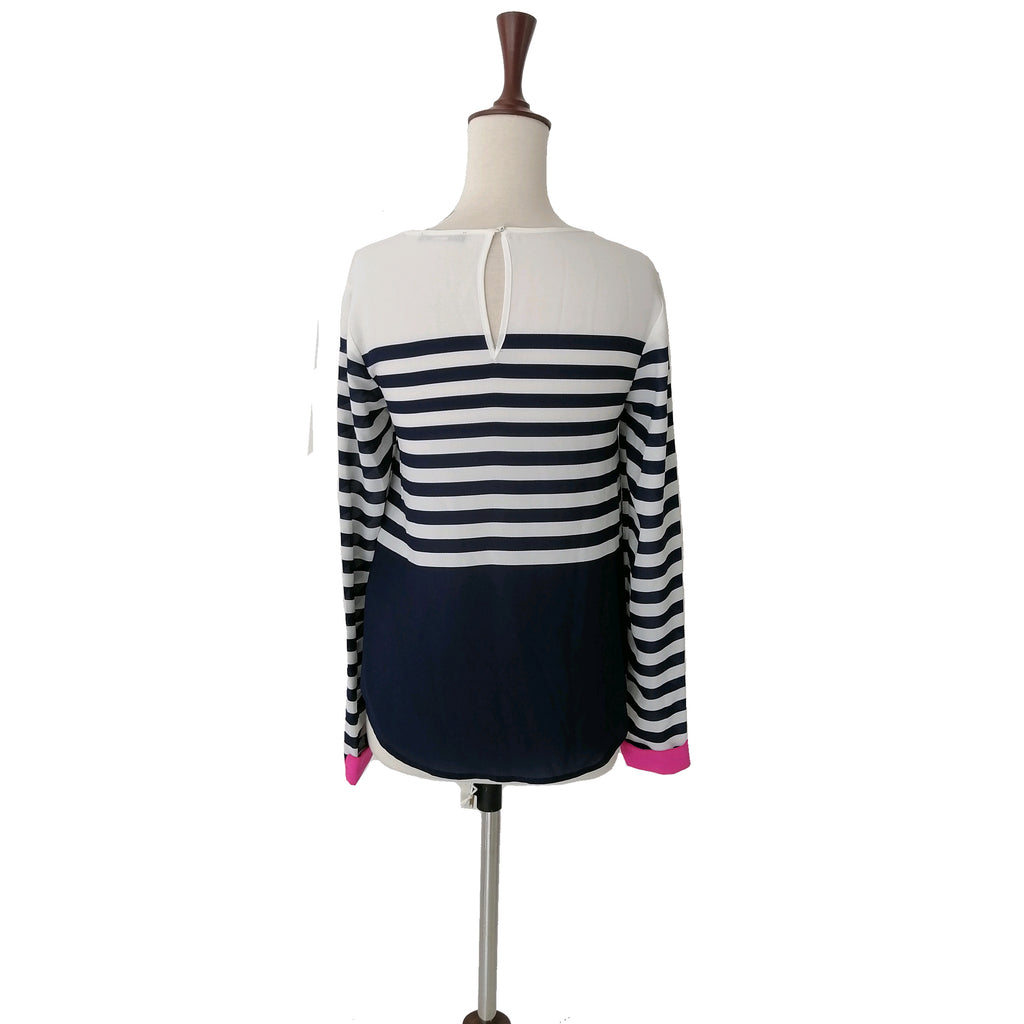Oasis Blue & White Striped Top