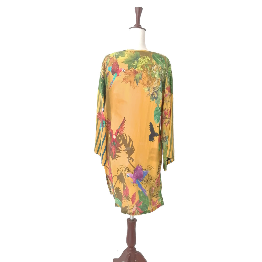 Sana Safinaz Yellow Printed Silk Tunic