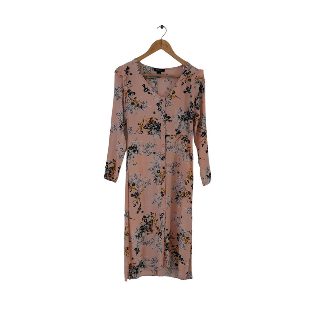 New Look Petite Light Pink Printed Midi Dress | Gently Used |