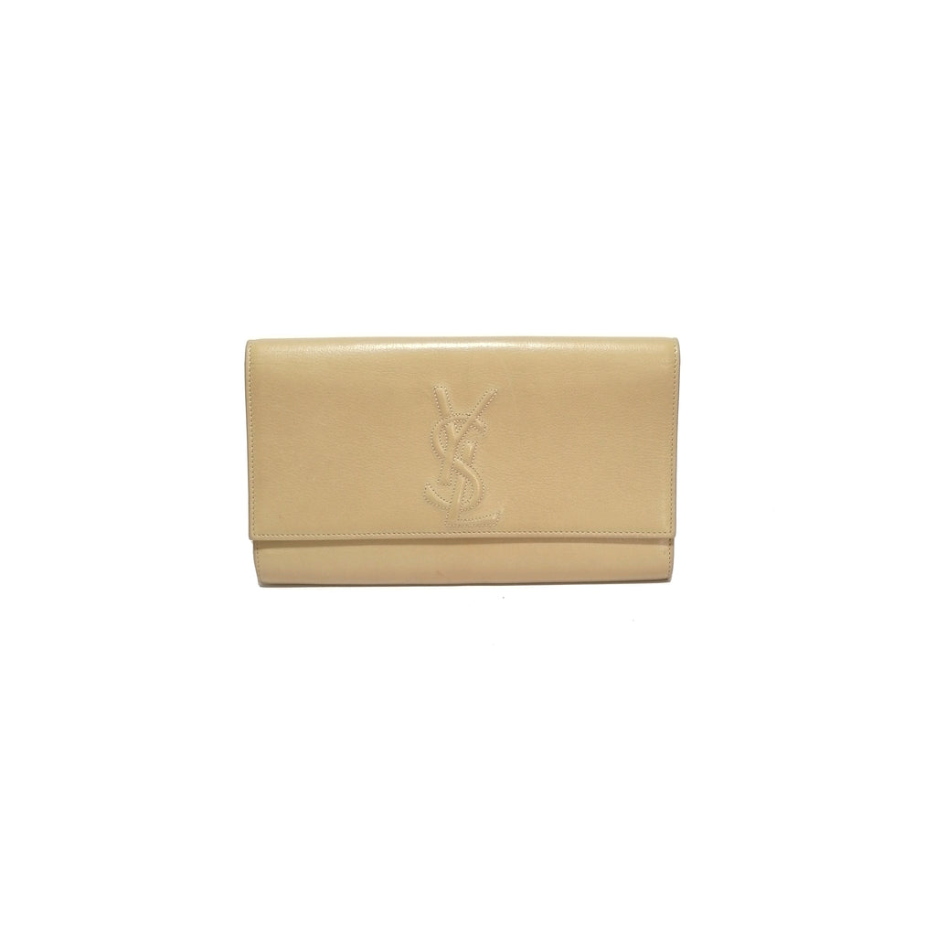 YSL Camel Leather Classic Clutch