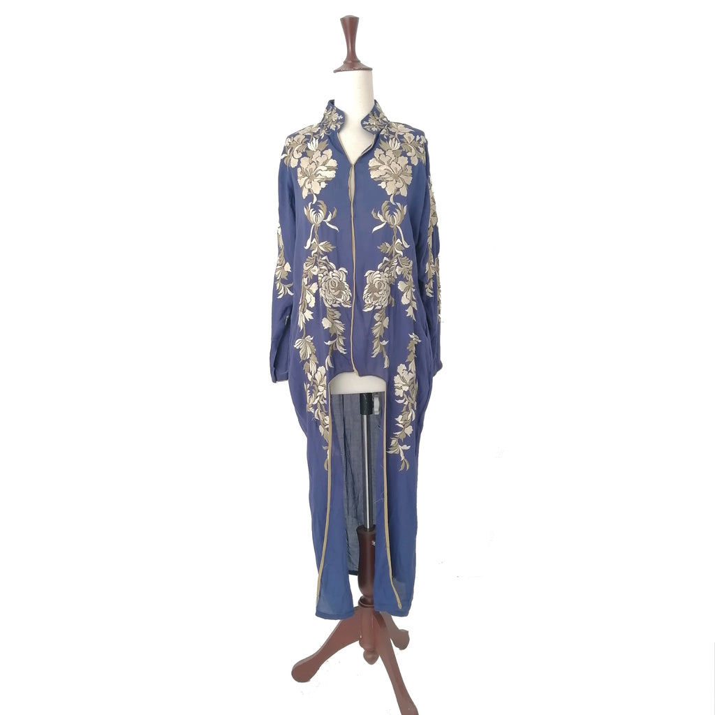 Ayesha F. Hashwani Blue Embroidered Tunic