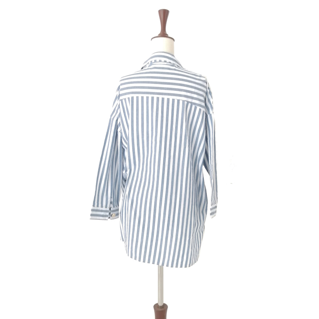 Zara Blue & White Striped Shirt