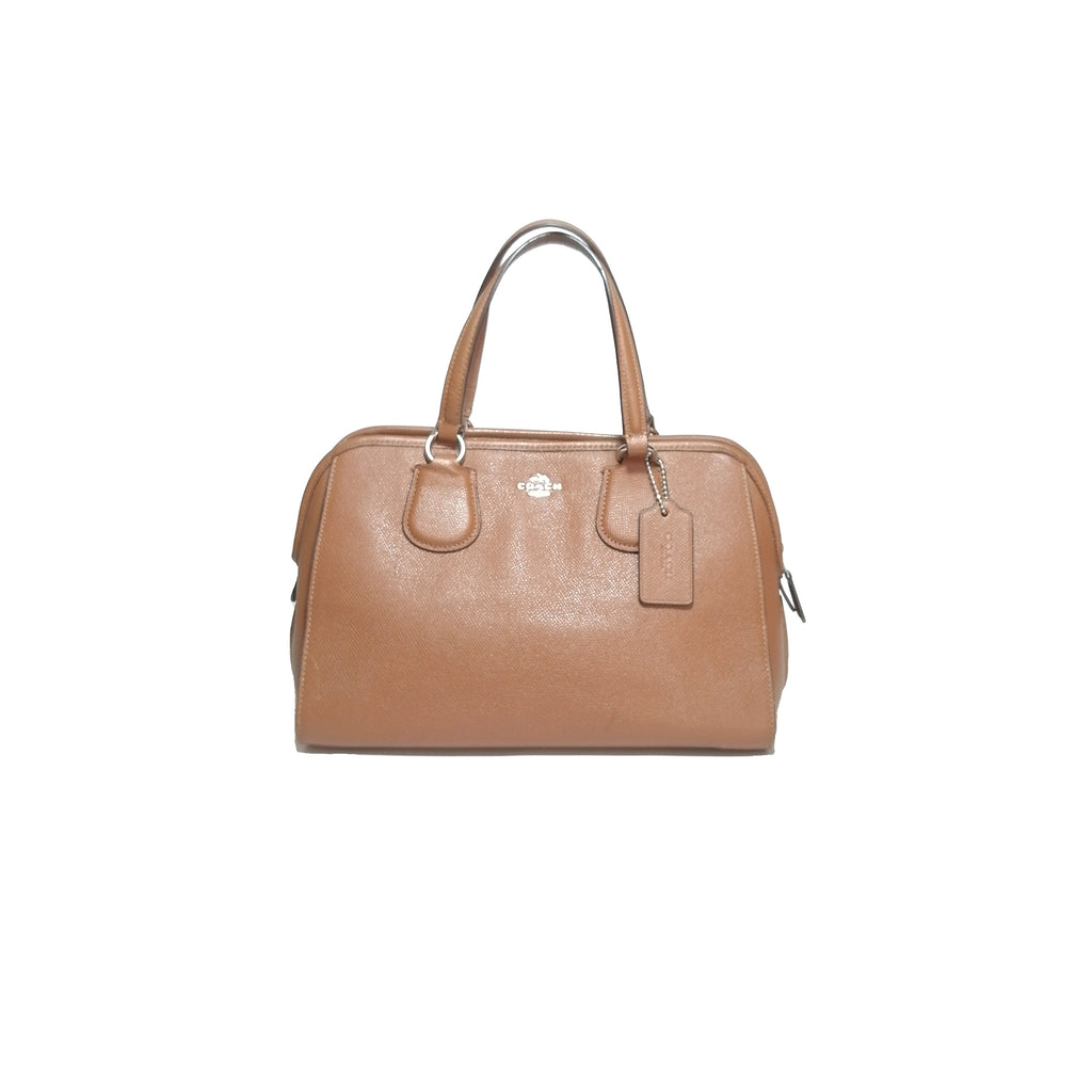 Coach Tan Pebbled Leather Satchel