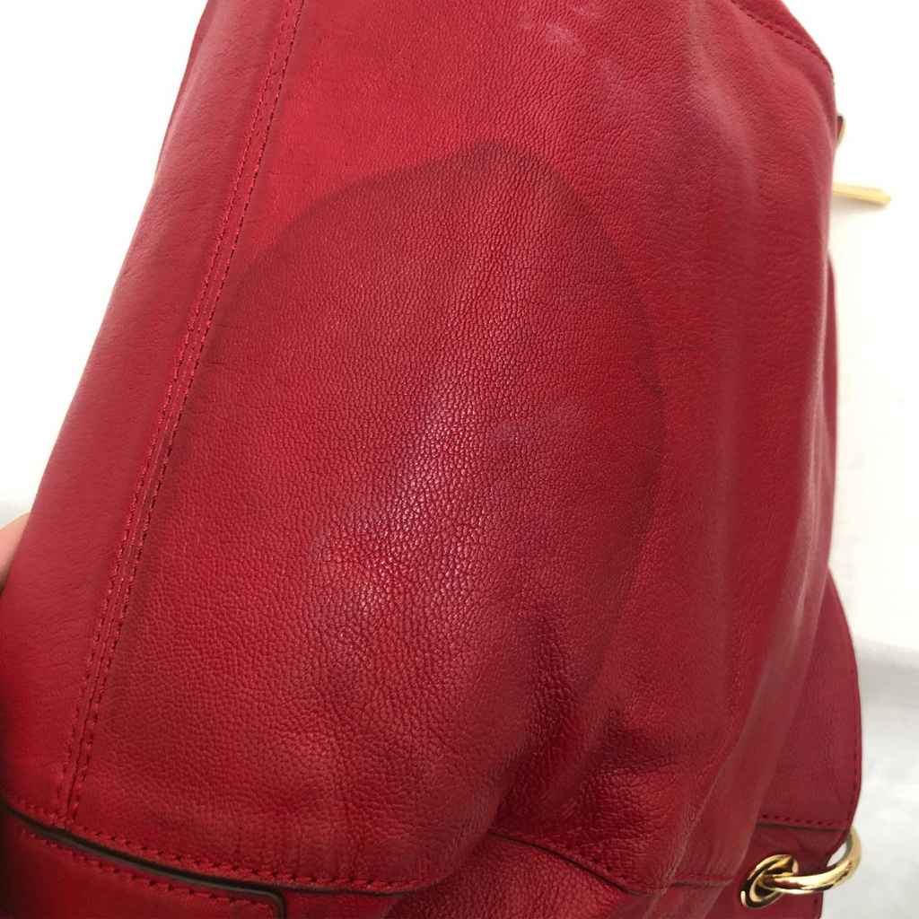 Michael Kors Red Leather Shoulder Bag | Pre Loved |
