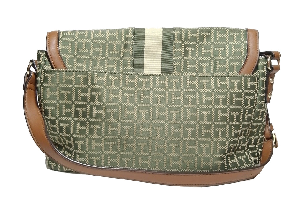 Tommy Hilfiger Monogram Canvas Shoulder Bag 