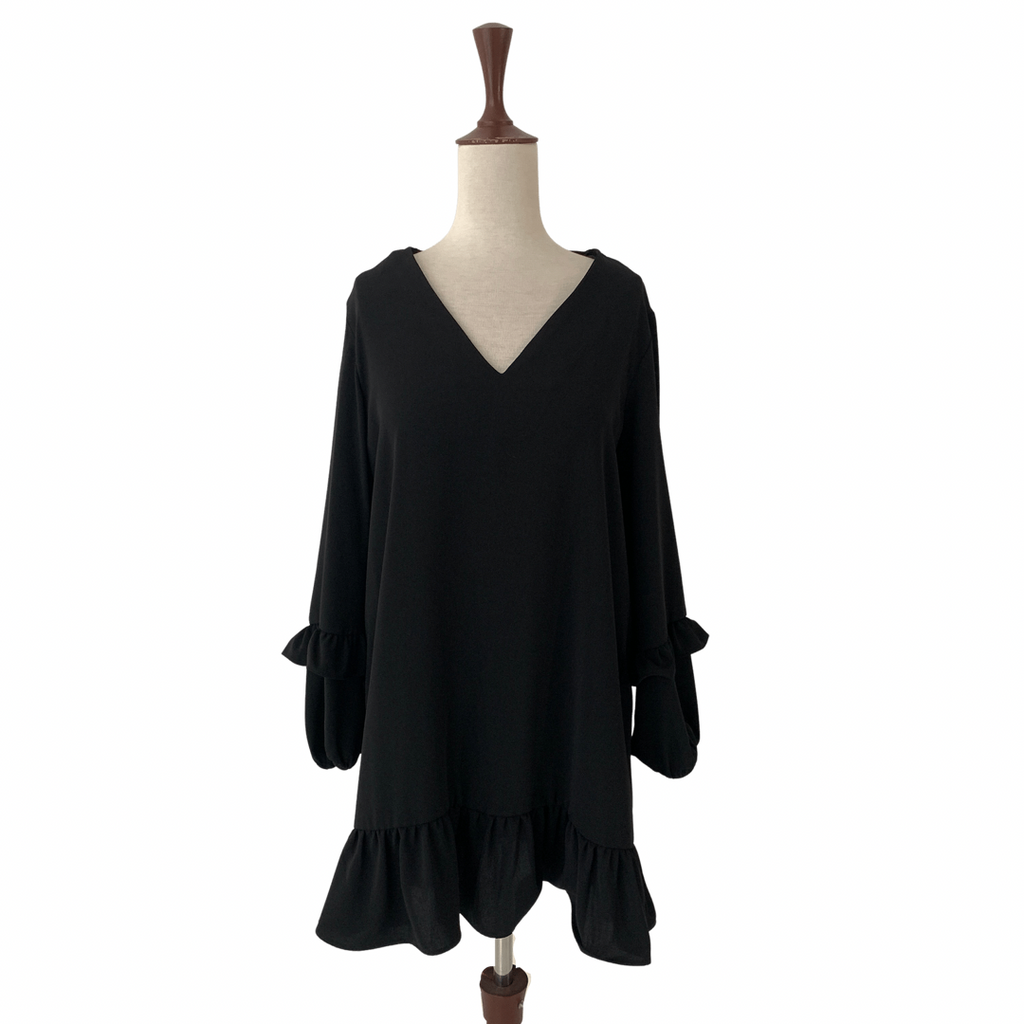ZARA Black Frill Tunic