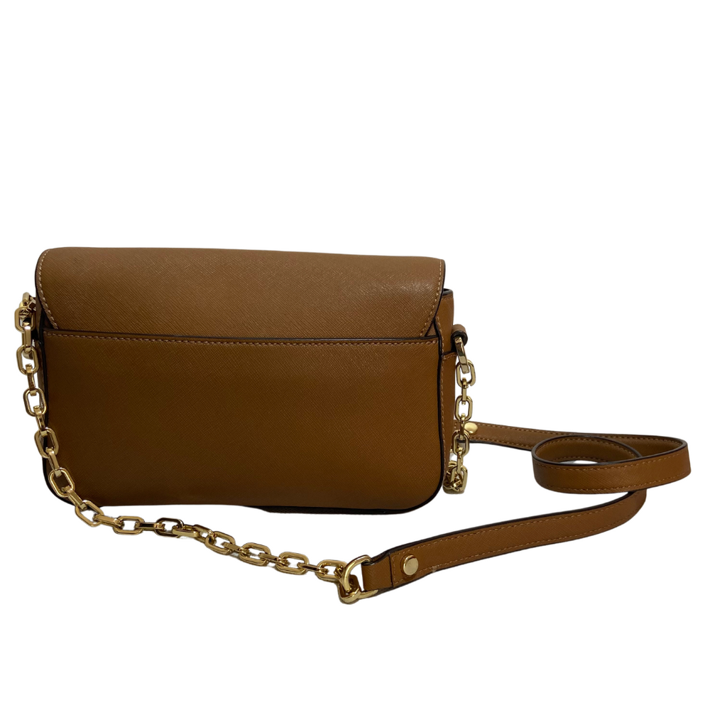 Tory Burch Brown Leather "Robinson" Chain Crossbody Bag | Gently Used |