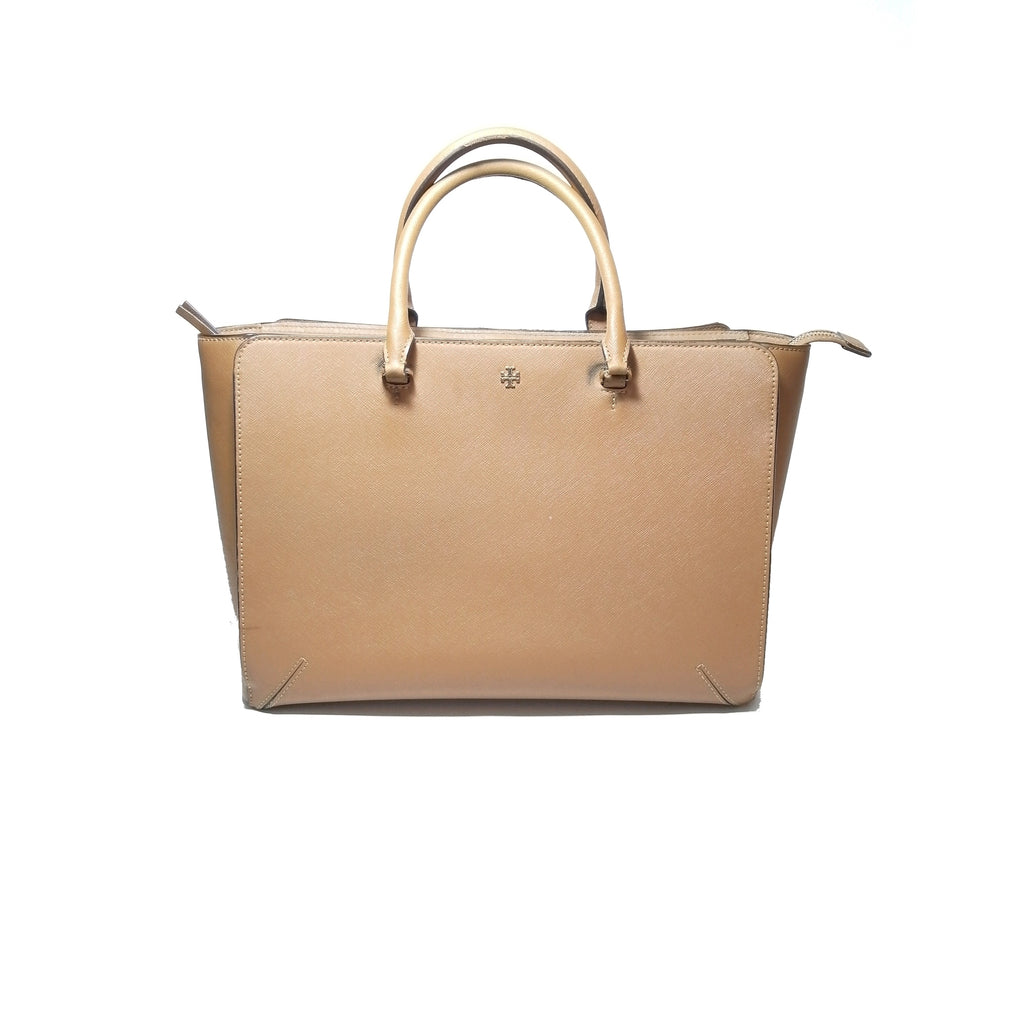 Tory Burch Tan Saffinao Leather Satchel 