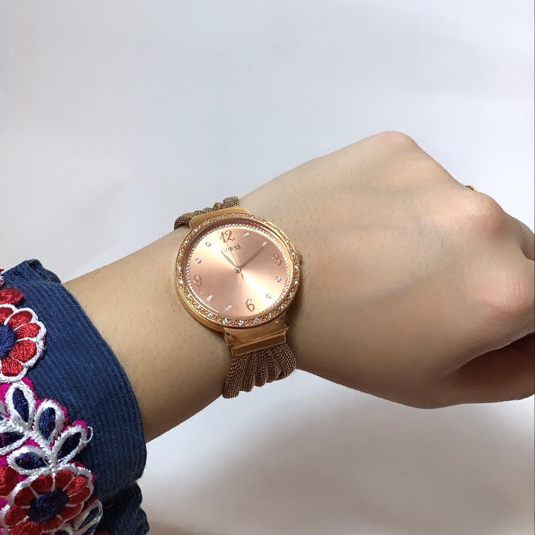 Guess Rose Gold Rhinestone Watch | Gently Used |