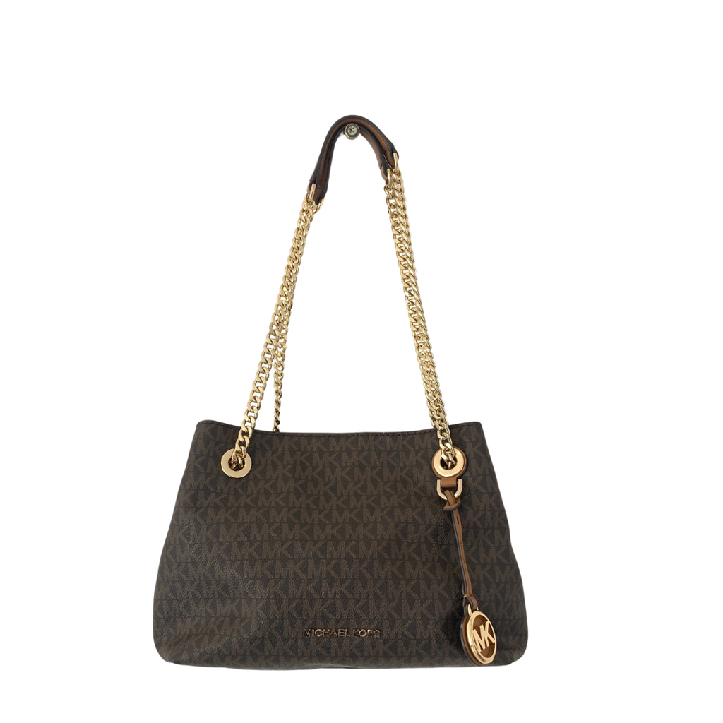 Michael Kors Monogram Jet Set Chain Small Shoulder Bag | Brand New |