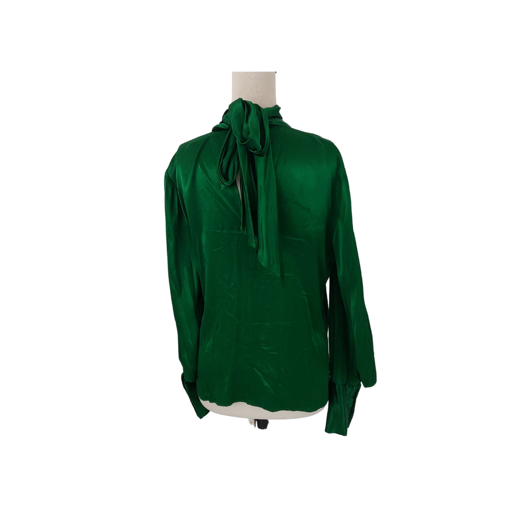 ZARA Emerald Green High-neck Top | Gently Used |