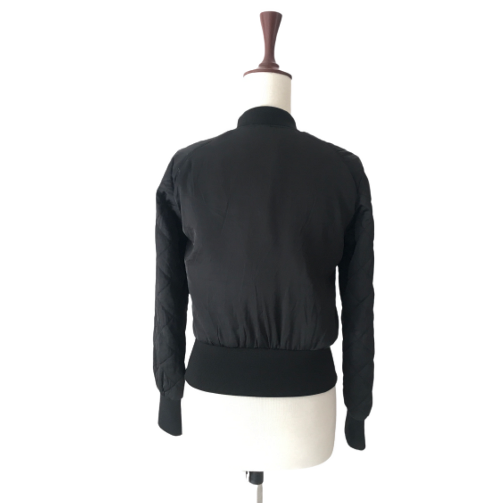 H&M Black Bomber Jacket | Pre Loved |