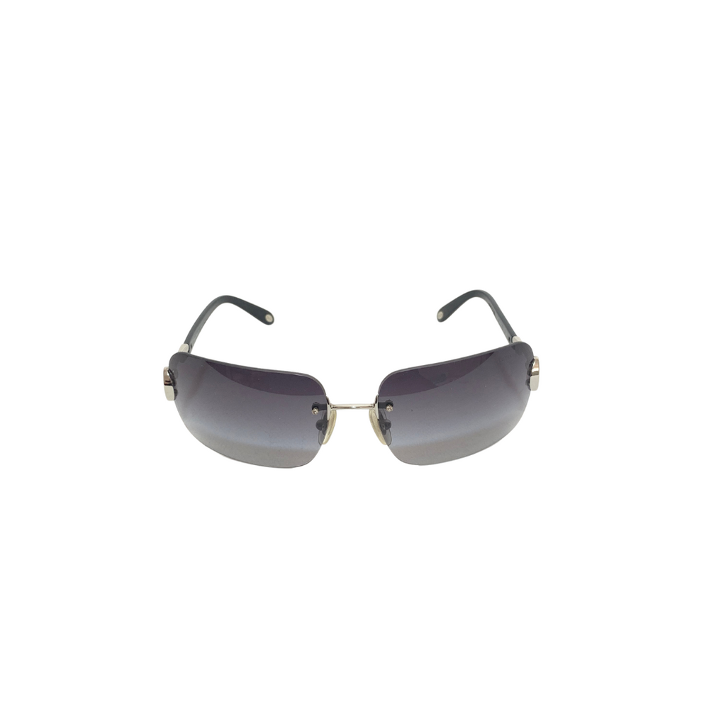 Tiffany TF 3024B Rectangular Rimless Sunglasses | Like New |