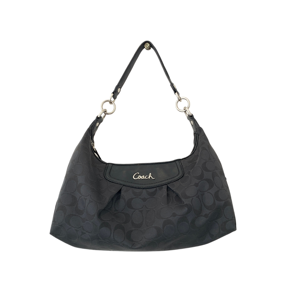 Coach Black Monogram Shoulder Bag | Pre Loved |