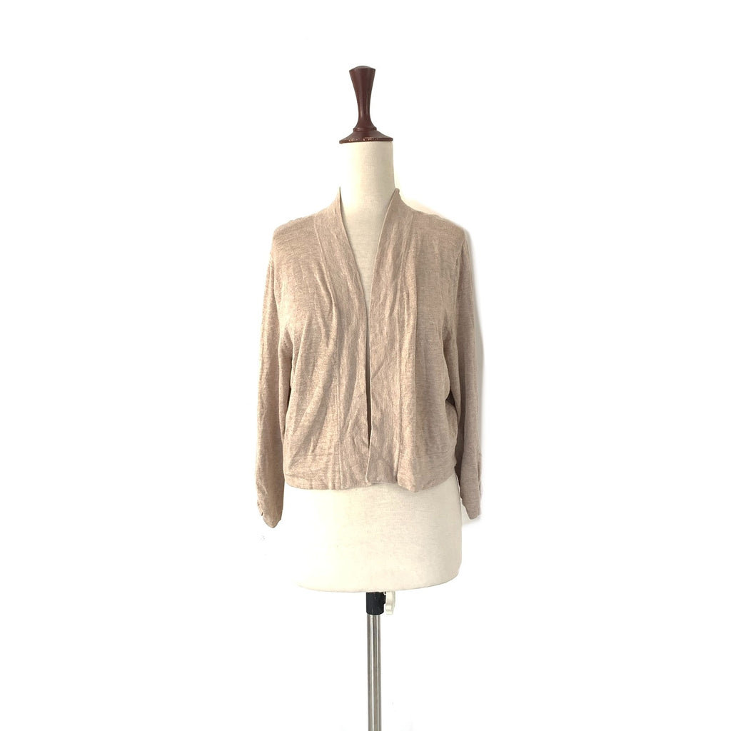 Wallis Beige Knit Front-Open Sweater | Like New |