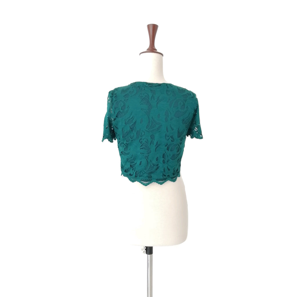 H&M Emerald Green Lace Top