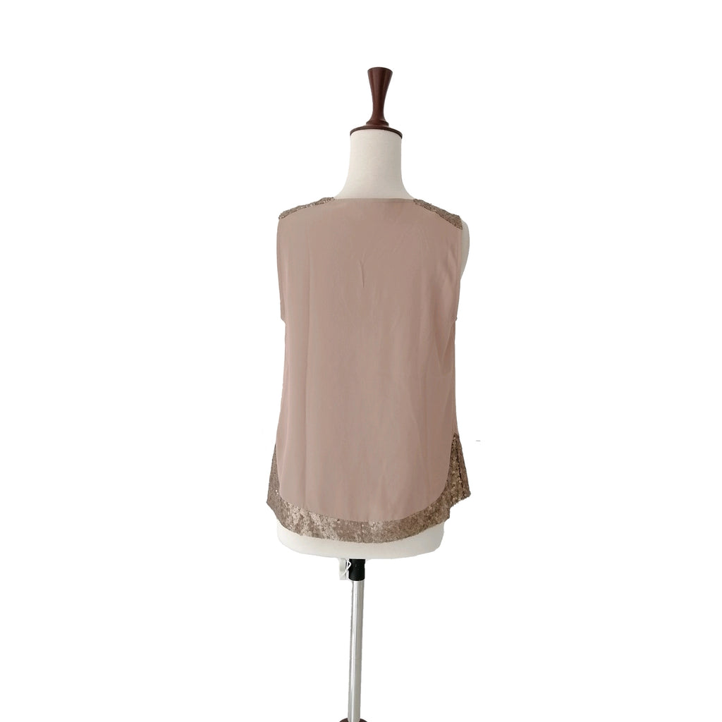 Dorothy Perkins Beige Sequins Top