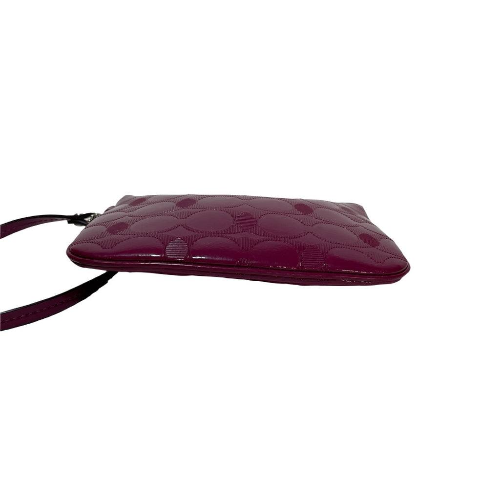 Coach Purple Logo Print Mini Wristlet | Gently Used |