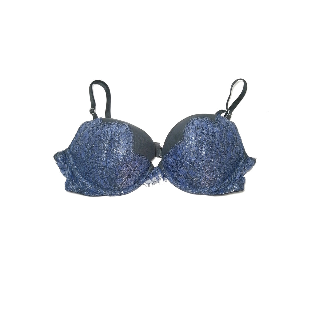 Victoria's Secret Blue Lace Push-Up Bra