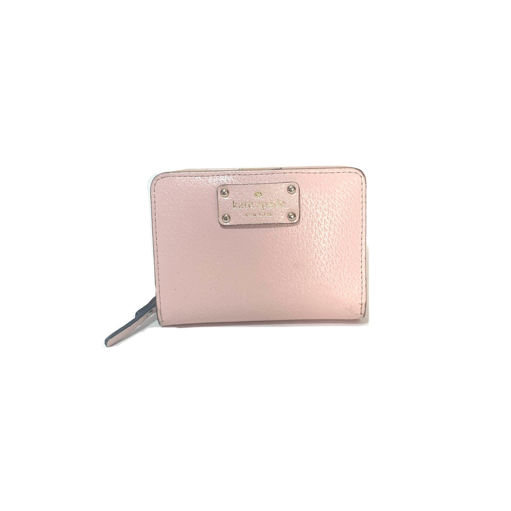 Kate Spade Light Pink Leather Bi-Fold Wallet | Pre Loved |
