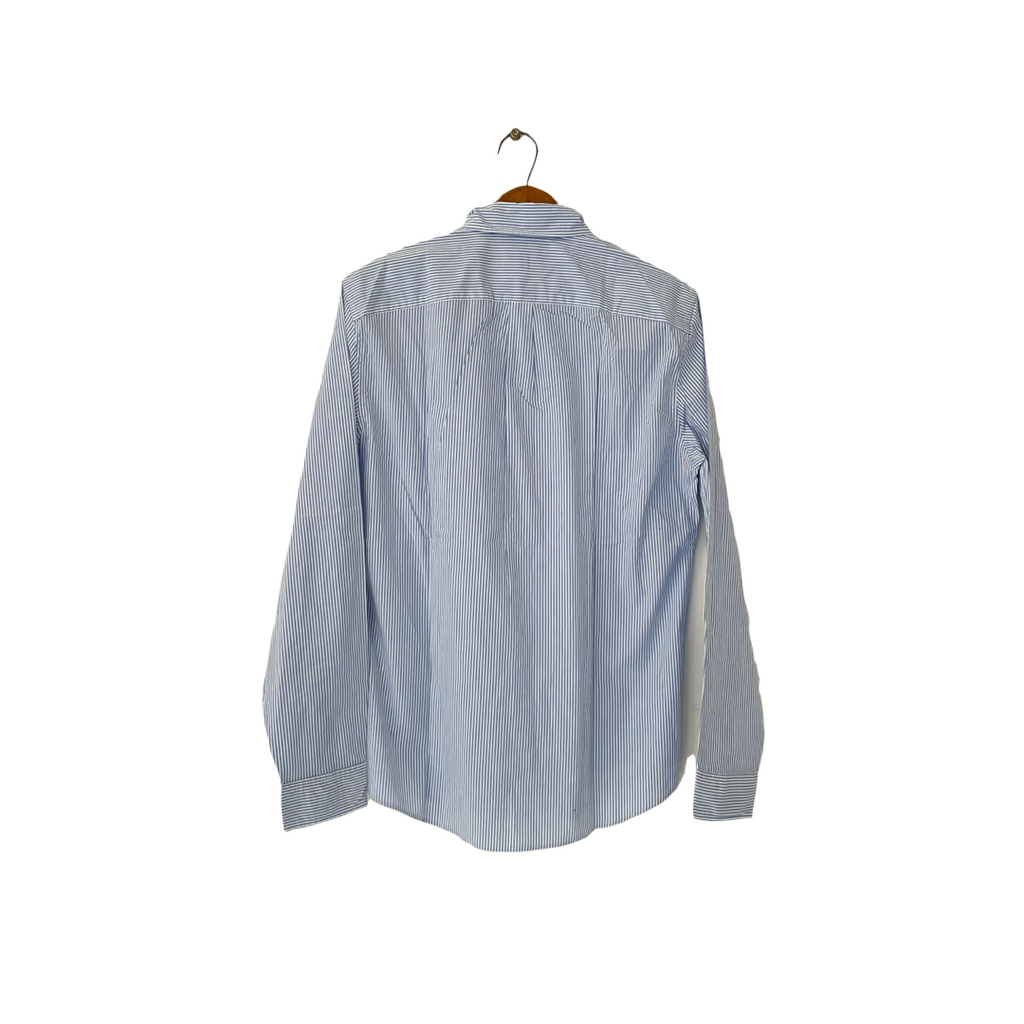 GAP Men's Blue and White Striped Button Down Shirt | Brand New |