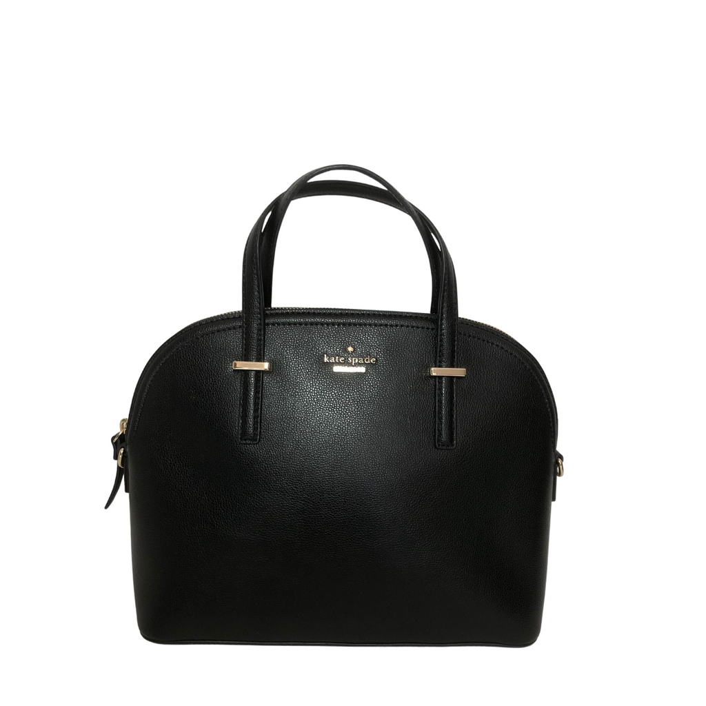 Kate Spade Black Leather Dome Satchel | Gently Used |