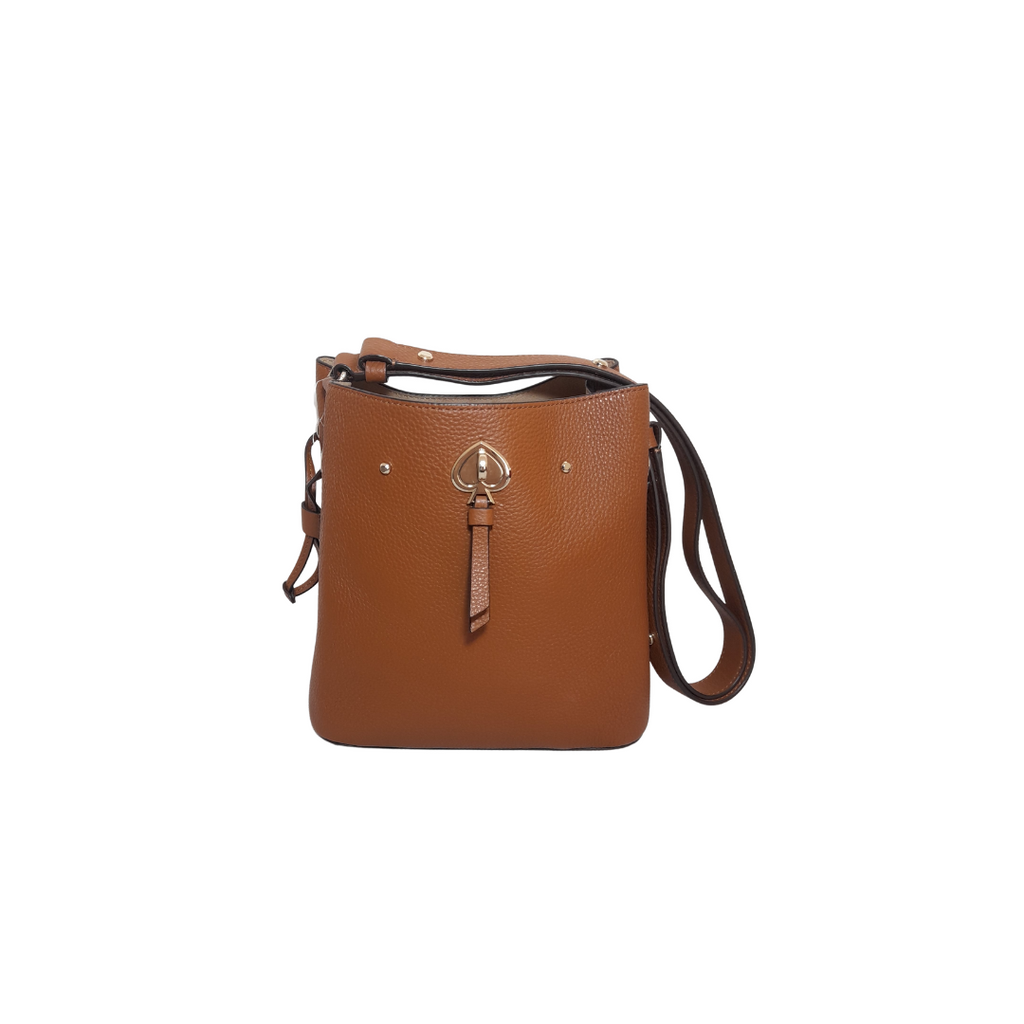 Kate Spade Brown Leather 'Marti' Large Bucket Bag | Like New |