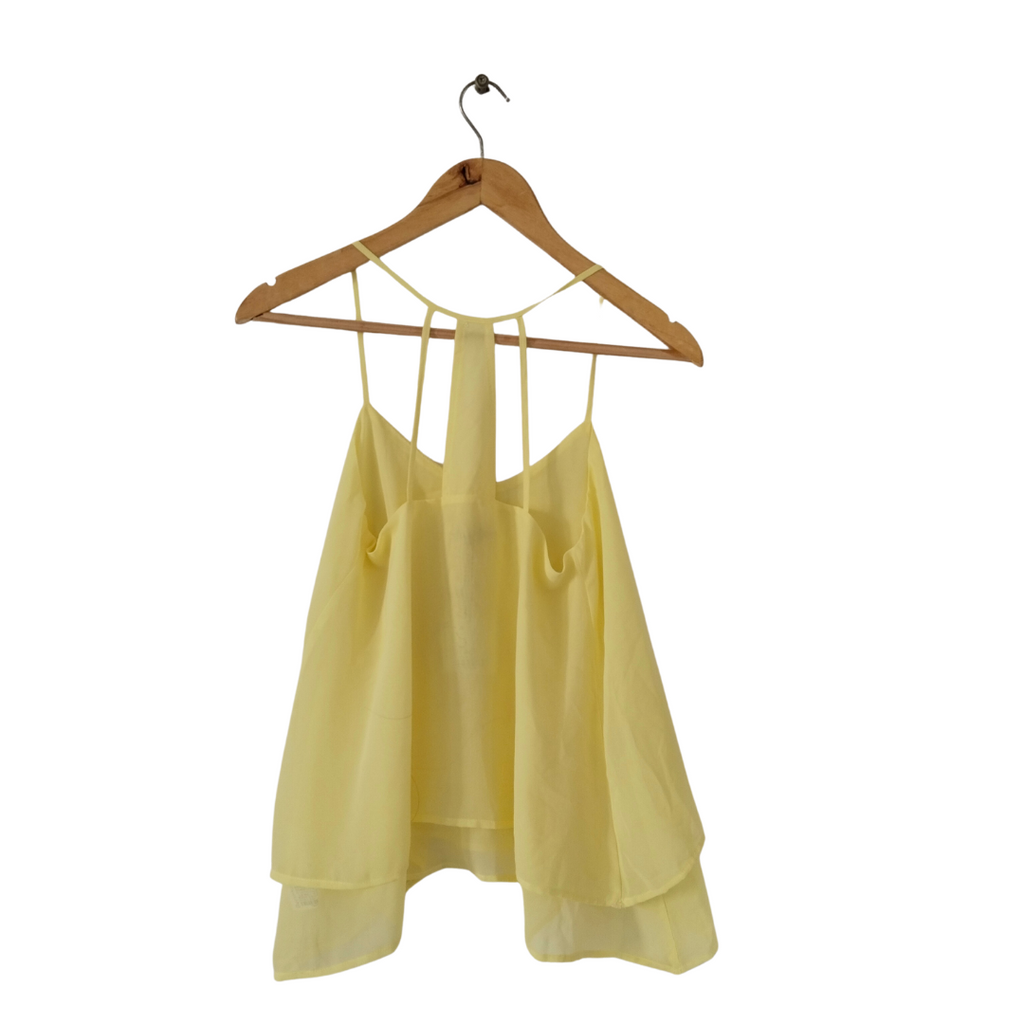 Bershka Yellow Sleeveless Blouse | Brand New |