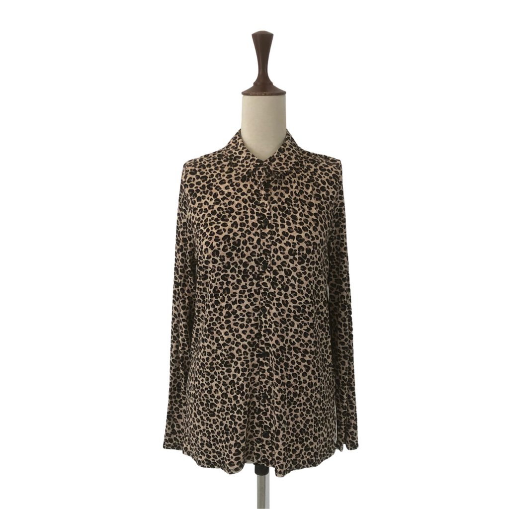TU Cheetah Printed Collared Blouse | Brand New |