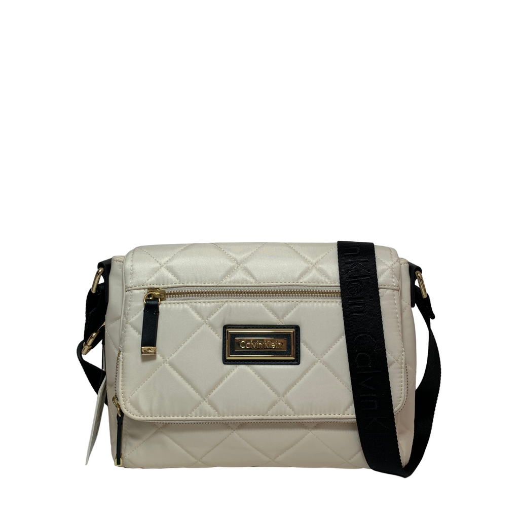 Calvin Klein White Quilted Crossbody Bag | Brand New |