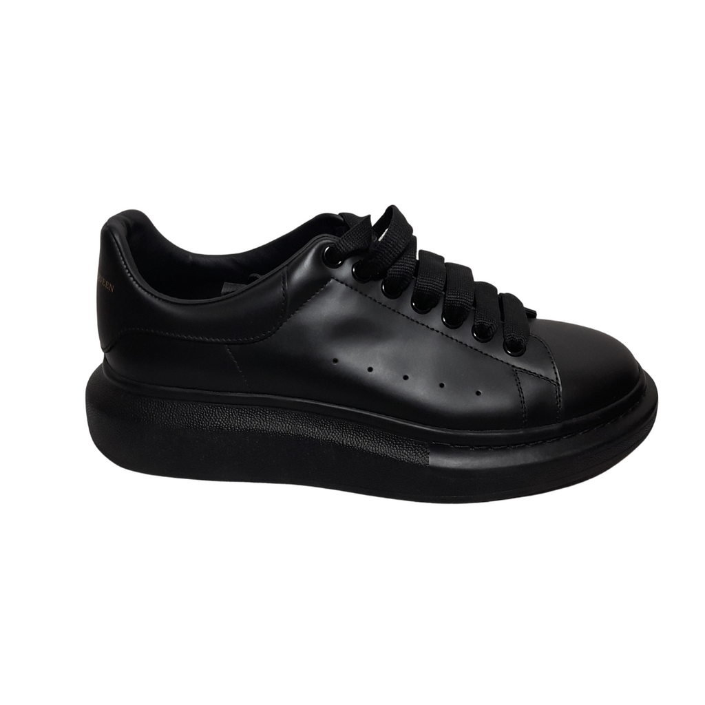 Alexander McQueen Black Men's Leather Oversized Sole Sneakers | Like New |
