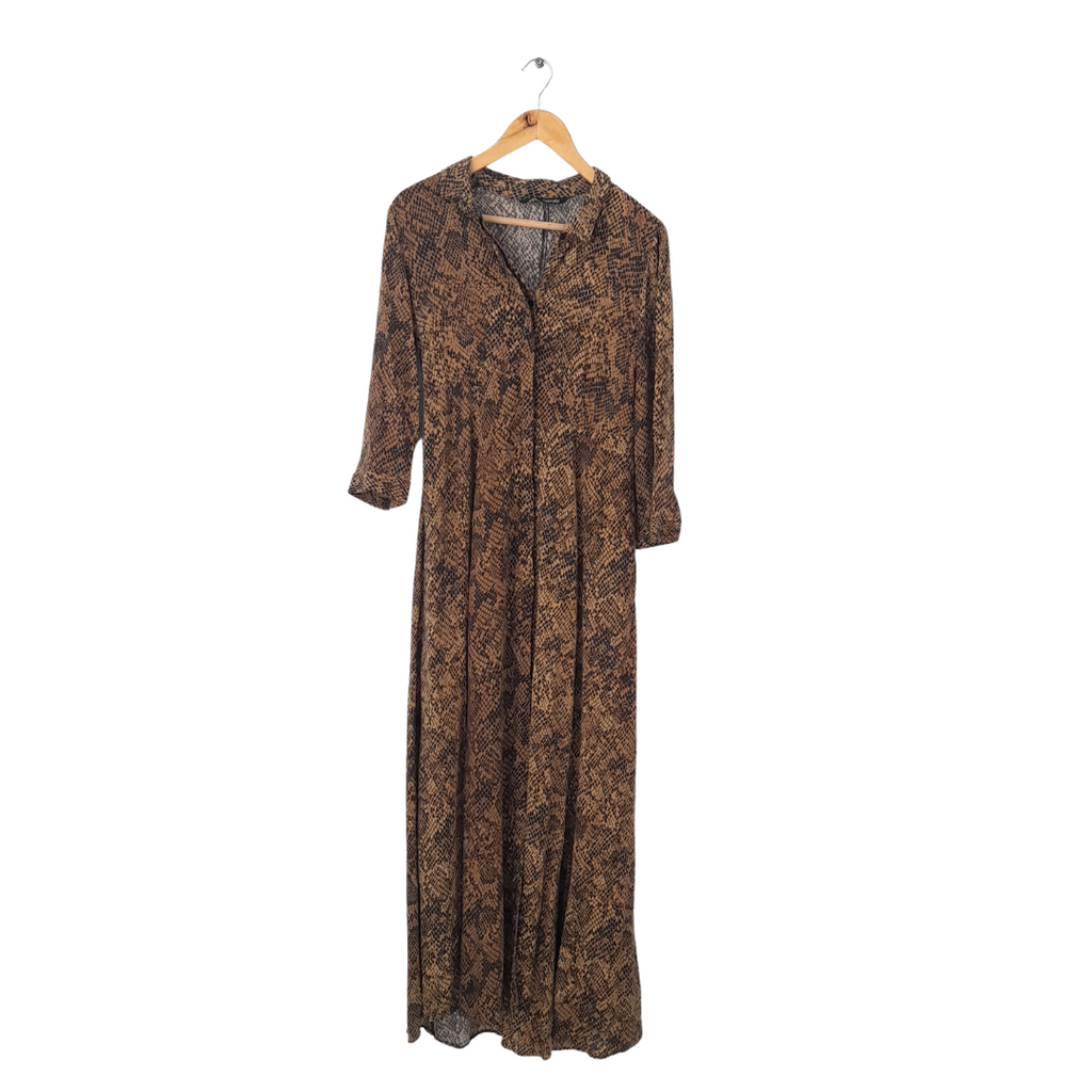 ZARA Brown Snakeskin Long Dress | Gently Used |