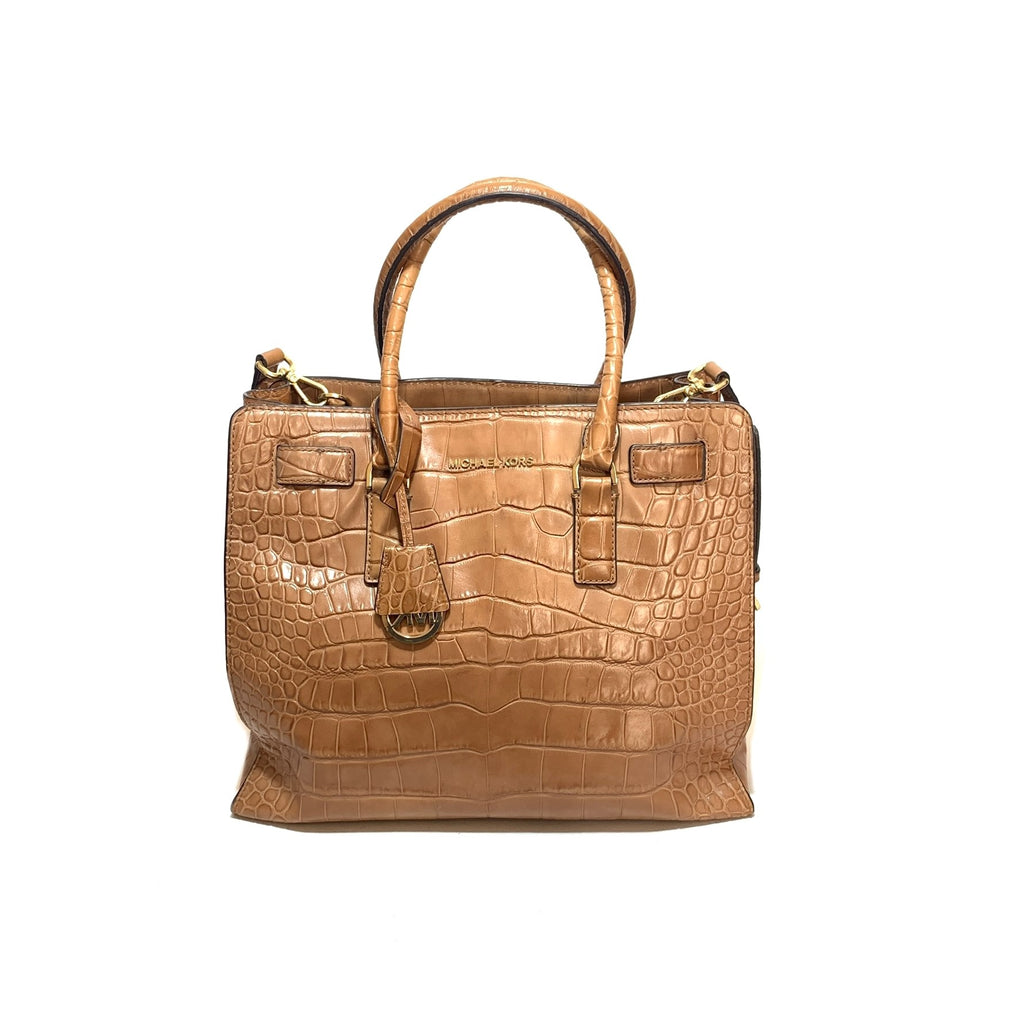 Michael Kors Tan Pebbled Leather Large Satchel | Pre Loved |