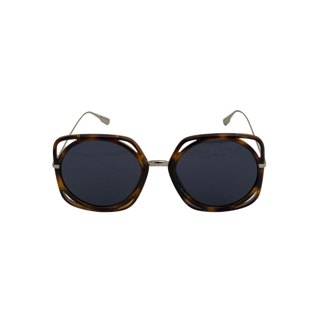 DIOR 'Stellaire 1' Brown Square-Round Sunglasses | Gently Used |
