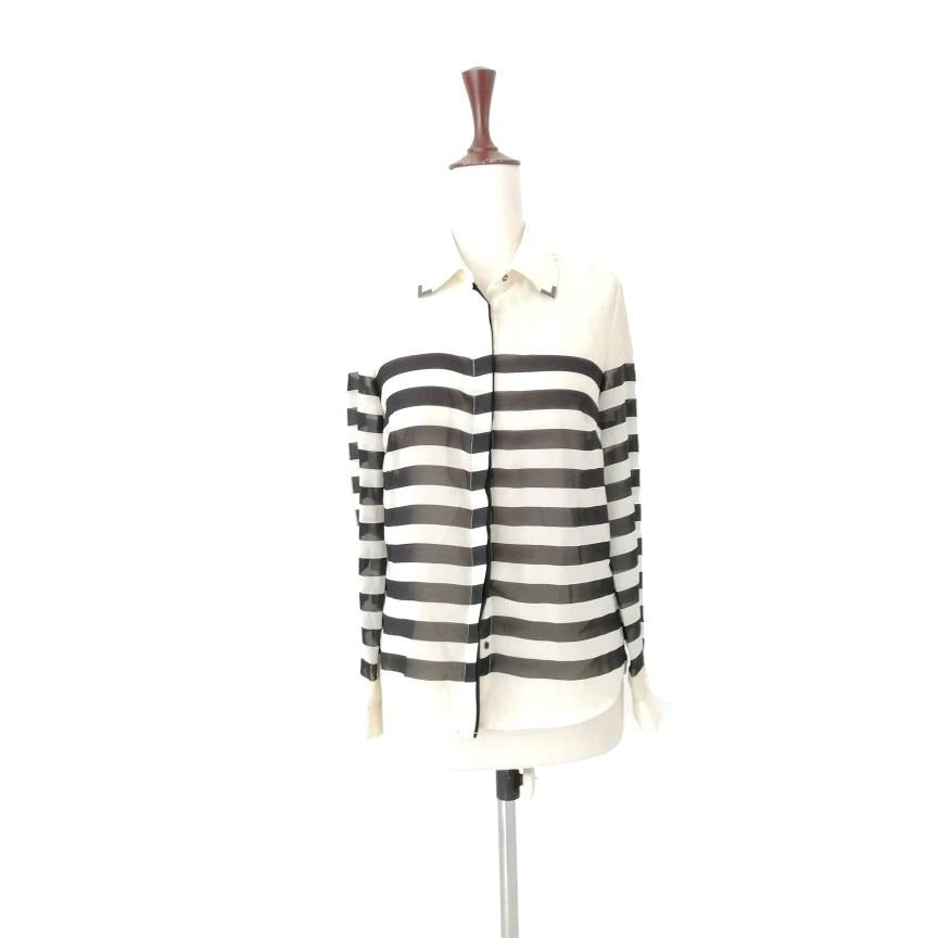 MAX Black & White Striped Blouse