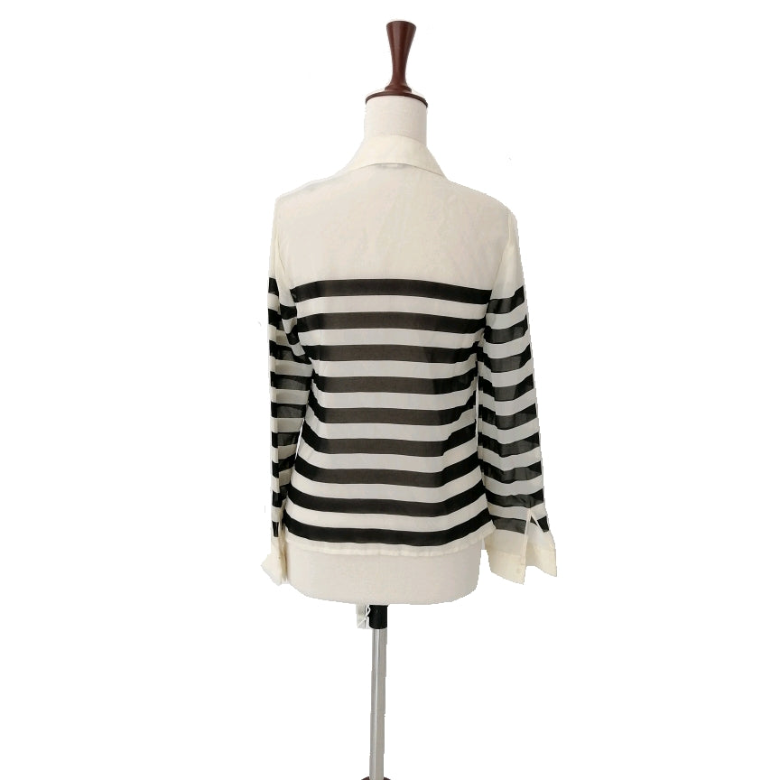 MAX Black & White Striped Blouse