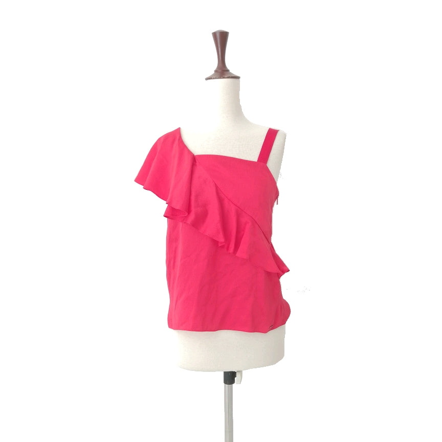 Armani Exchange Red One Shoulder Top