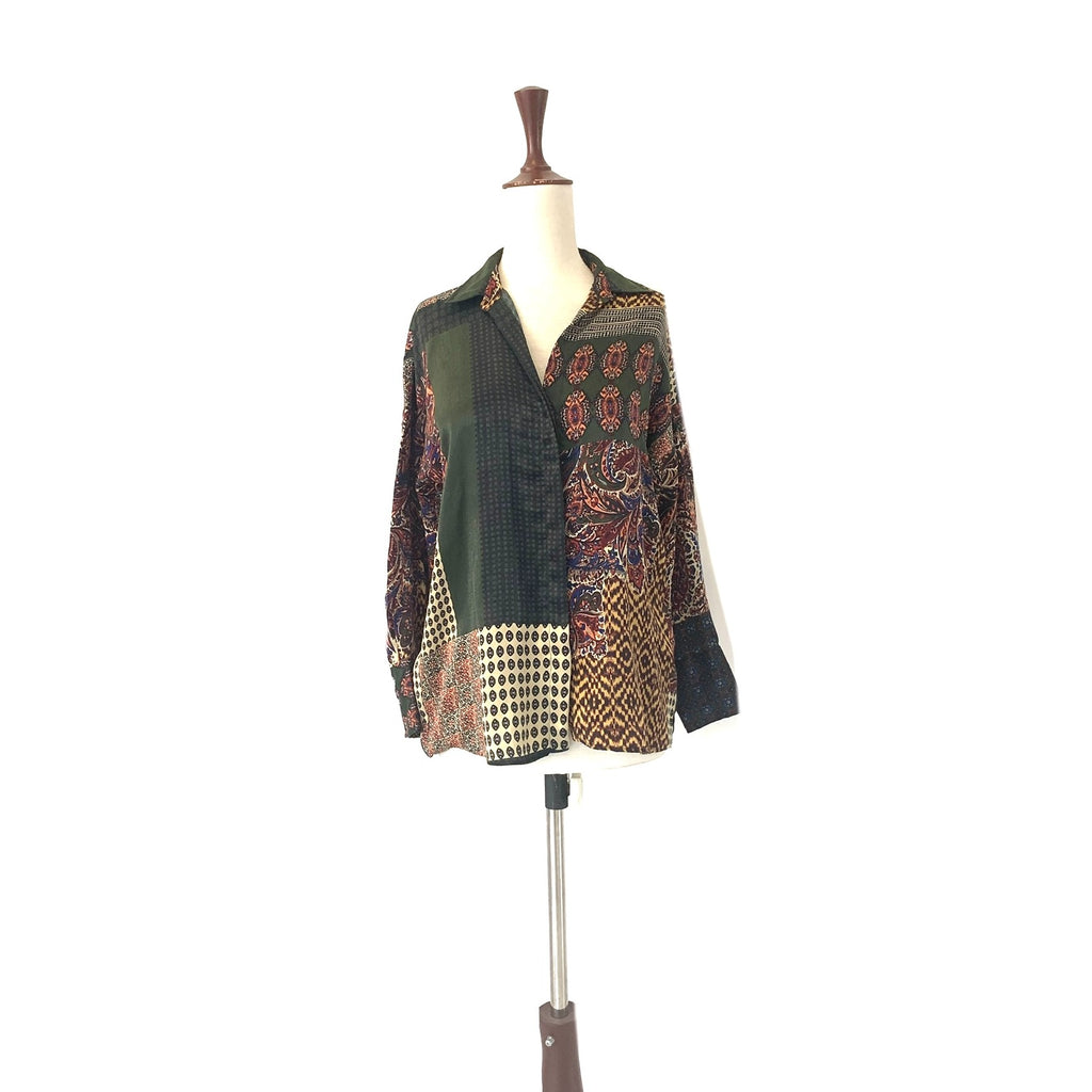 Zara Green Printed Tunic | Pre Loved |