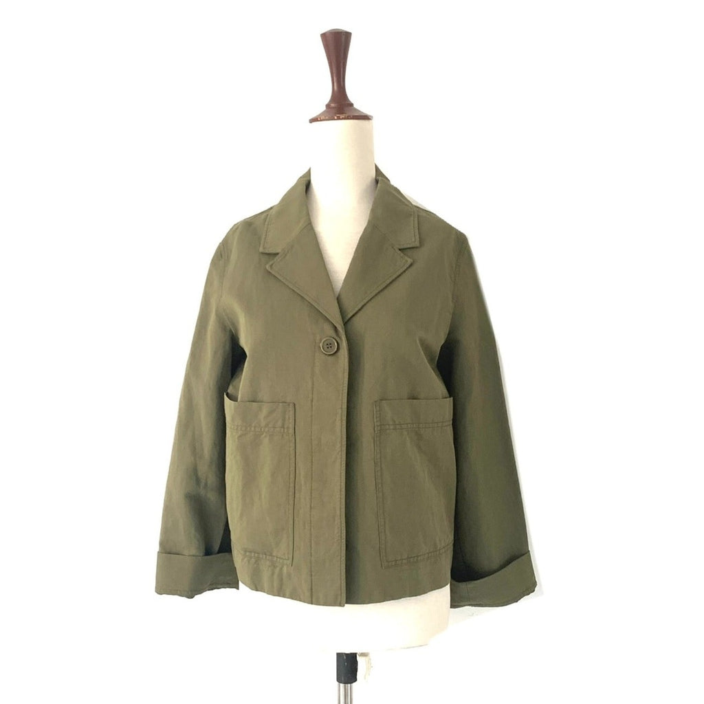 COS Olive Green Linen & Cotton Jacket | Brand New |