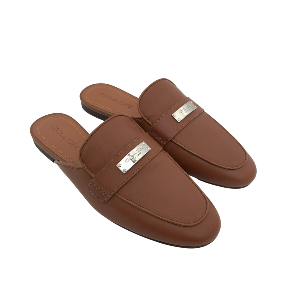 Coach Brown Leather Mules | Gently Used |